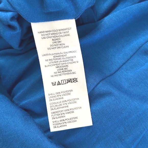 Anthropologie Blue Pleated Square Neck Midi Dress Size XL NWOT - Picture 9 of 12